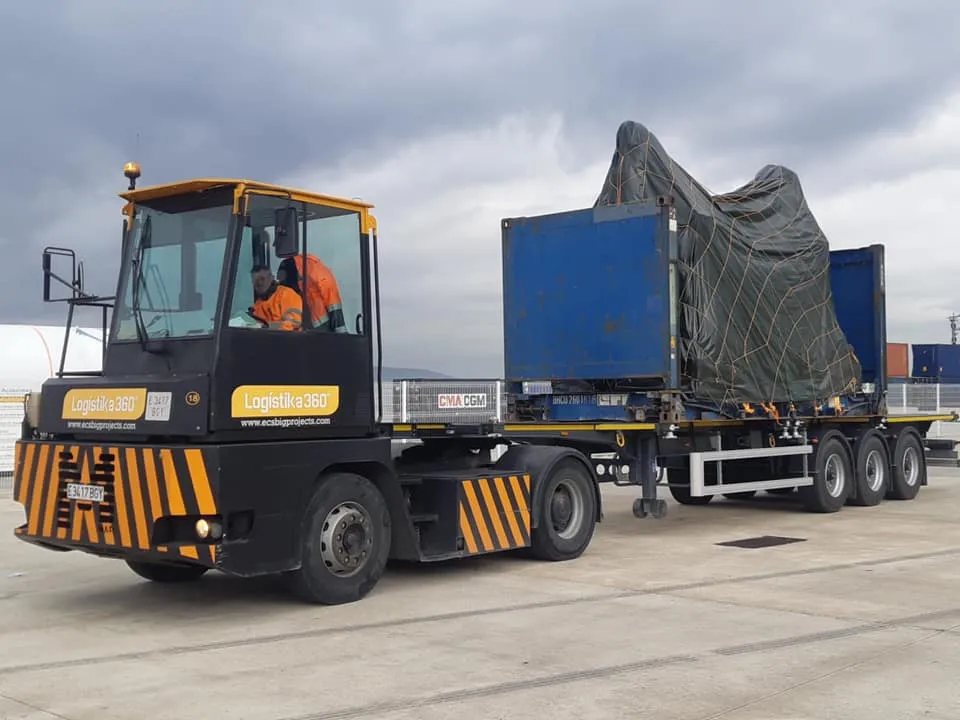 ECS 360 Logistika demuestra su eficacia en la ejecución de transportes especiales