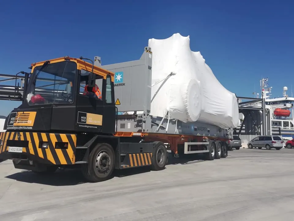 ECS 360 Logistika demuestra su eficacia en la ejecución de transportes especiales