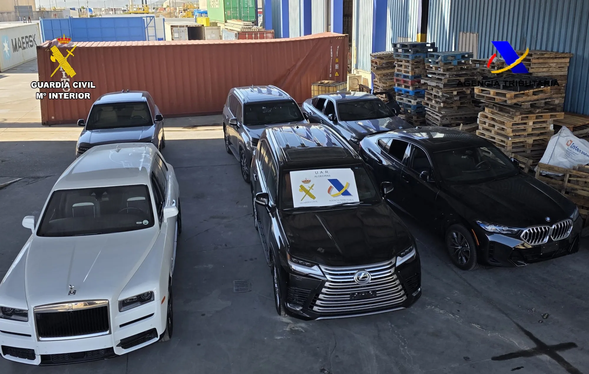 Interceptados en Algeciras 18 vehículos robados procedentes de América del Norte y Europa