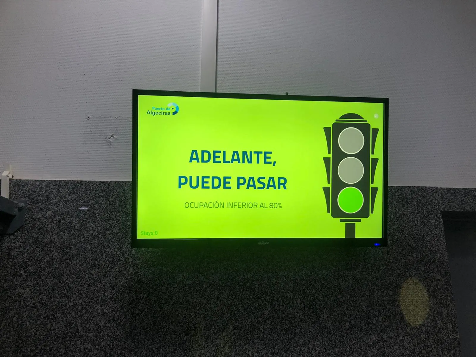 Nuevos paneles para el control del COVID19 en la estación marítima del puerto de Algeciras