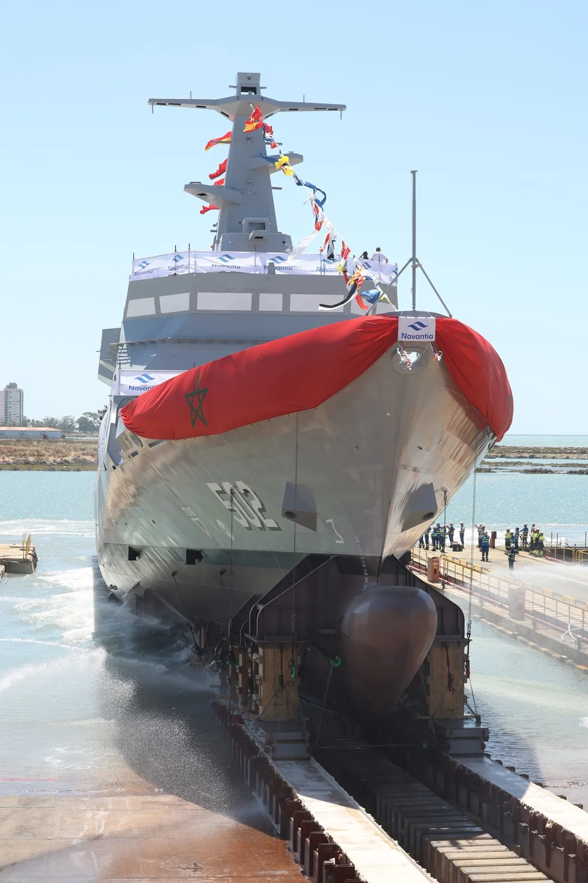 Navantia bota en San Fernando un patrullero de altura para la Marina Real de Marruecos