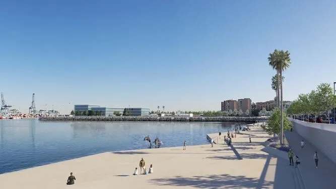El alcalde de Algeciras, satisfecho con el desarrollo correcto del proyecto del Lago Marítimo
