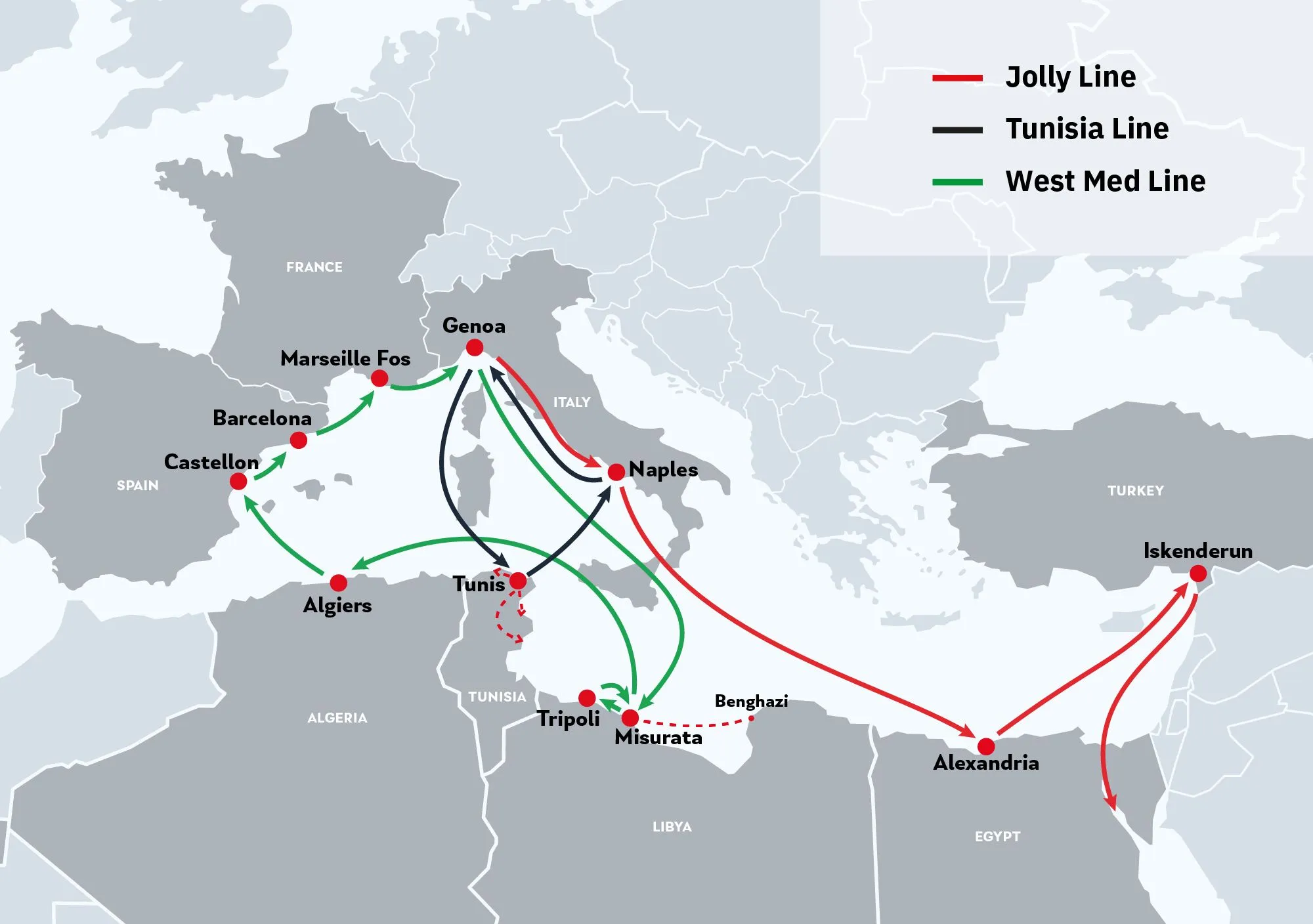 Messina Line conectará desde septiembre Castellón y Barcelona con Libia y Argelia en un único servicio
