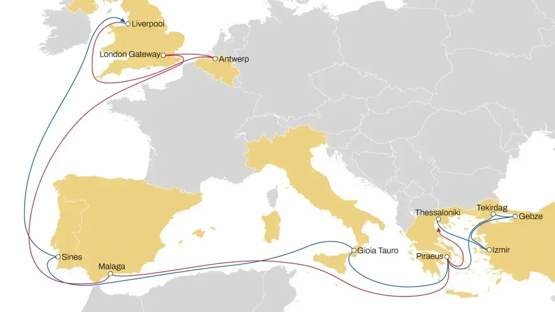 MSC incorpora el puerto de Málaga a su servicio semanal entre el norte de Europa, Grecia y Turquía