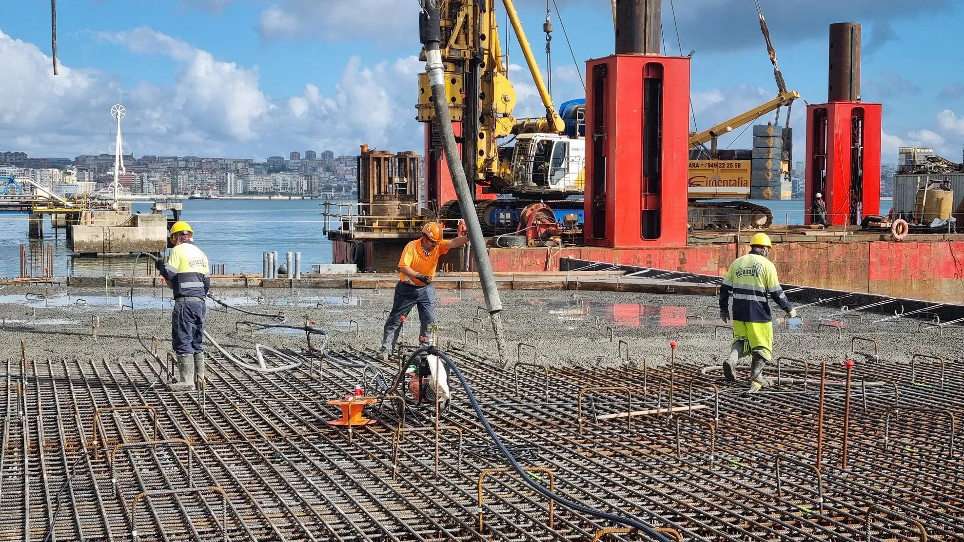 El Puerto de Santander avanza en la construcción del tacón y la rampa ro-ro del muelle Raos 9