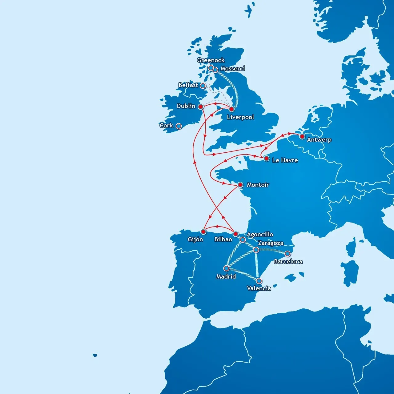 WEC Lines lanza el servicio NWC Spain con conexión semanal entre Bilbao, Gijón, Liverpool y Dublín