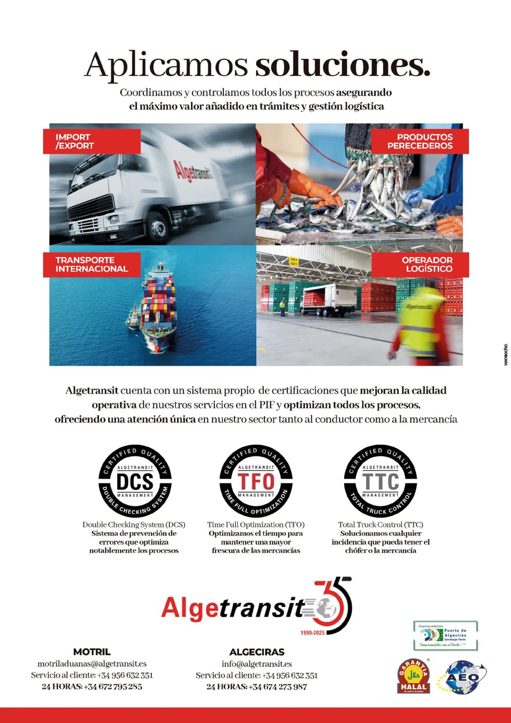 Algetransit, operador especializado en perecederos, consolida su posición en el sector transitario y aduanero