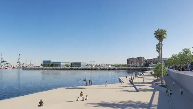 El alcalde de Algeciras, satisfecho con el desarrollo correcto del proyecto del Lago Marítimo